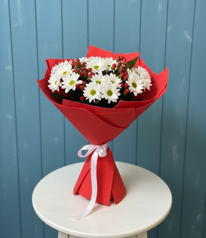 Букет цветов из: Хризантемы в Крестцах