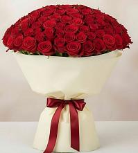 Букет 101 Красная роза Милано в Крестцах