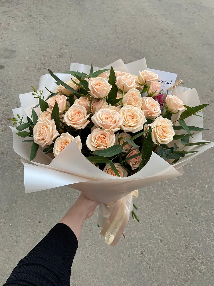 Букет Кремовые розы Латте в Крестцах