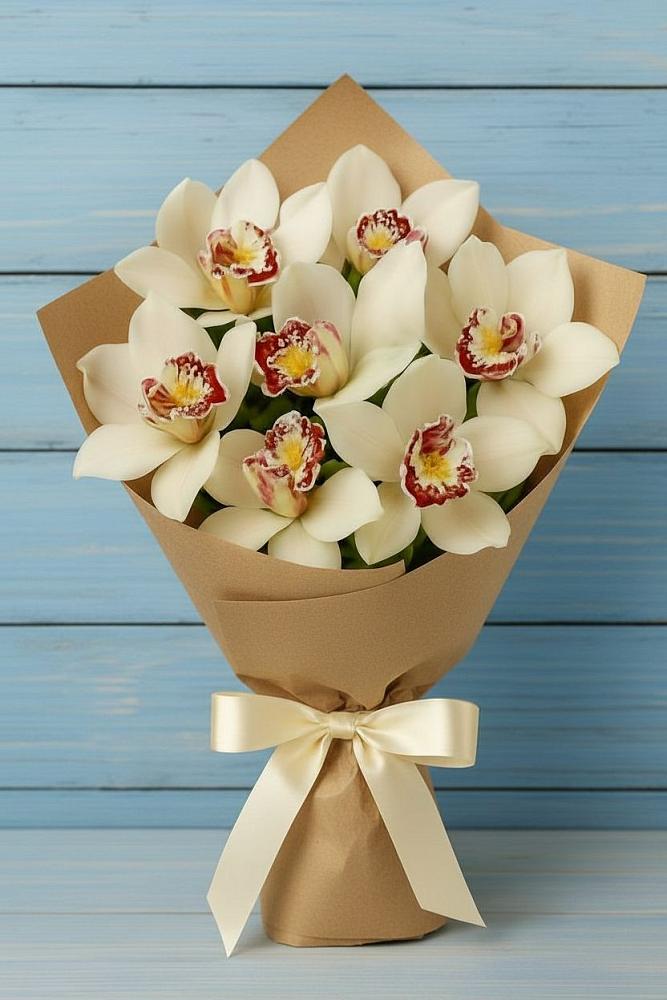 Букет цветов из: Орхидеи и Розы в Крестцах