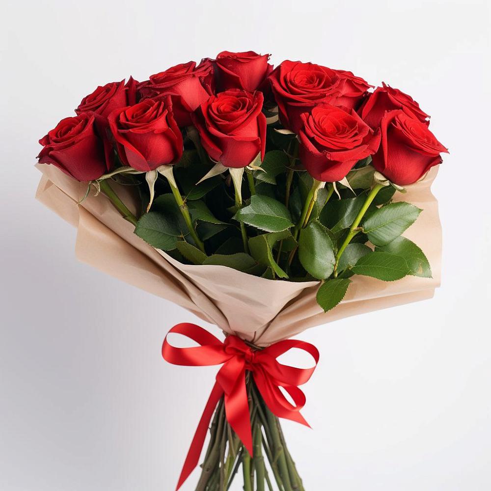 Букет 11 Красных роз Эдлесс Лав в Крестцах